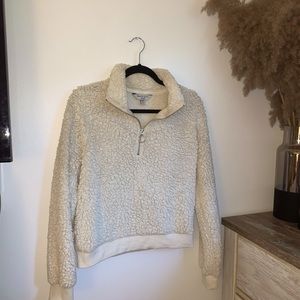 Fuzzy quarter zip